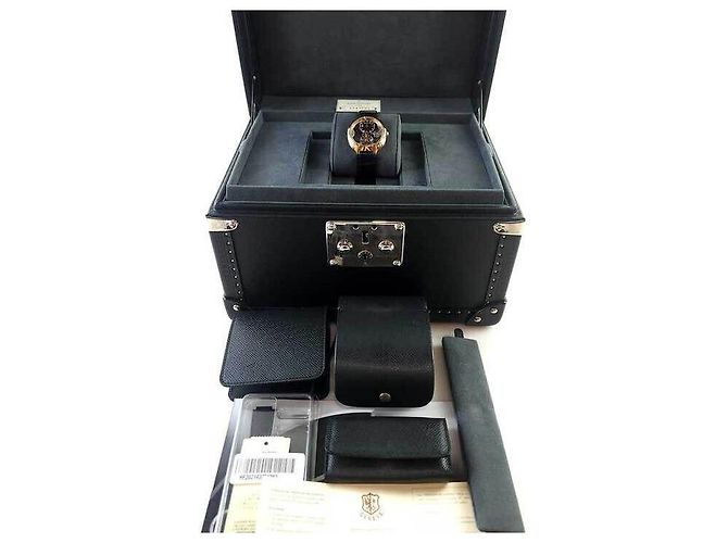 Louis Vuitton Relógio de couro dourado com tourbillon voador Boyaize - vista 7