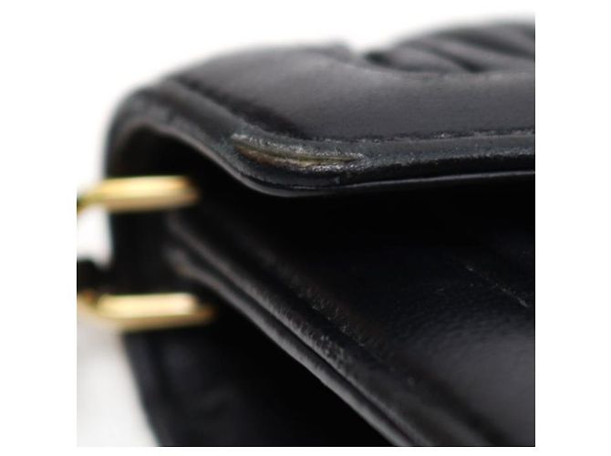 Miu Miu Borsa a tracolla matelassé nera con catena - vista 10