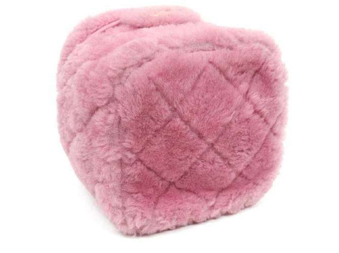 Chanel Borsa Vanity in shearling rosa - vista 9