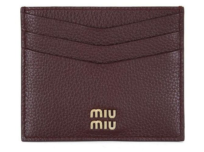 Miu Miu Kartenhalter aus goldfarbenem Metall mit Logo Golden - Ansicht 2