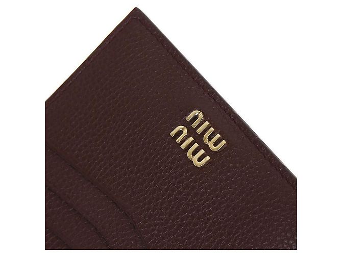 Miu Miu Kartenhalter aus goldfarbenem Metall mit Logo Golden - Ansicht 5