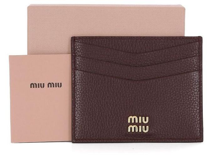 Miu Miu Kartenhalter aus goldfarbenem Metall mit Logo Golden - Ansicht 8
