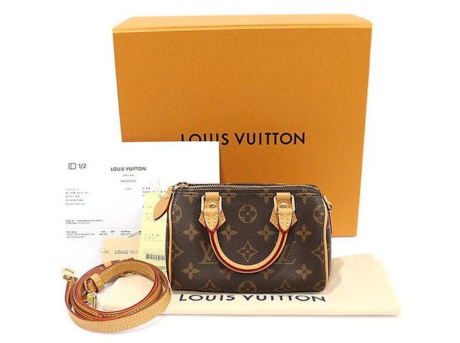Louis Vuitton Nano Speedy aus Monogramm-Canvas Braun - Ansicht 2