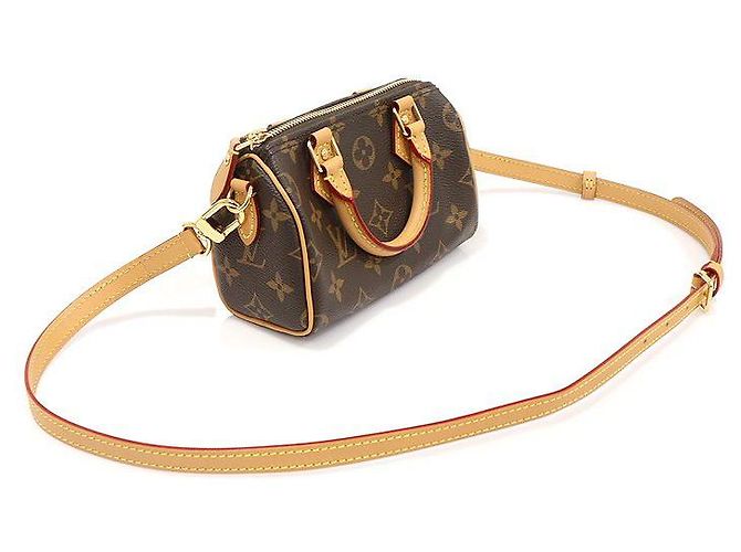 Louis Vuitton Nano Speedy aus Monogramm-Canvas Braun - Ansicht 3