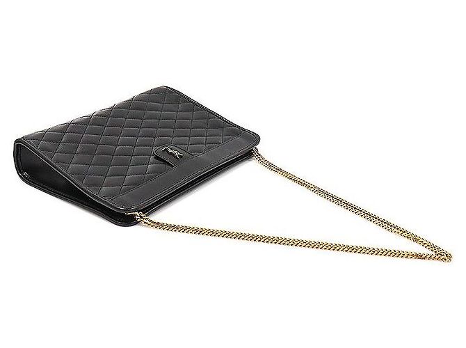 Saint Laurent Black Quilted Lambskin Baby Chain Shoulder Bag Nero - vista 4