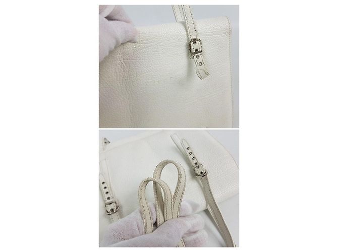 Salvatore Ferragamo Borsa a spalla in pelle bianca - vista 6