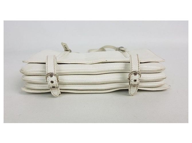 Salvatore Ferragamo Borsa a spalla in pelle bianca - vista 7