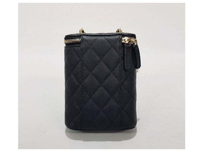 Timeless Chanel Mini borsa da trucco in catena di caviale classica con chip - vista 5