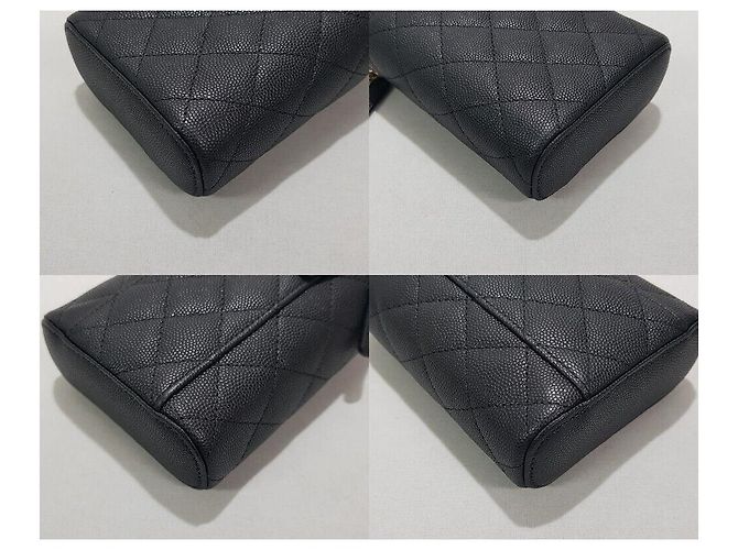 Timeless Chanel Mini borsa da trucco in catena di caviale classica con chip - vista 7