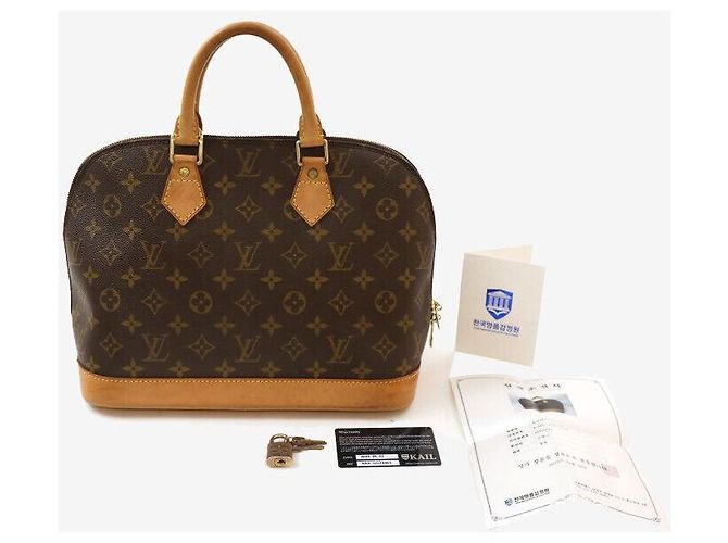 Louis Vuitton Monogramm Alma PM Tote Bag Braun - Ansicht 8