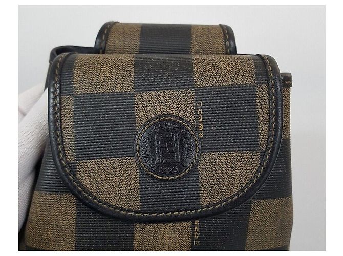 Fendi Zaino Slingback Vintage Peek Nero - vista 3