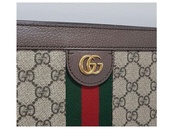 Borsa a tracolla Gucci Ophidia GG Small Chain Marrone - vista 3