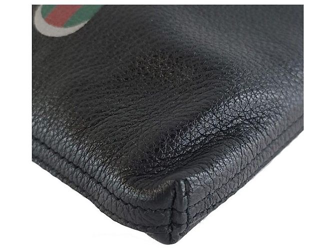 Gucci Medium Portfolio aus Leder mit Logo Schwarz - Ansicht 5