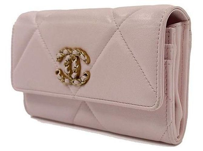 Chanel Cartera larga de piel de cordero Rosa - vista 2