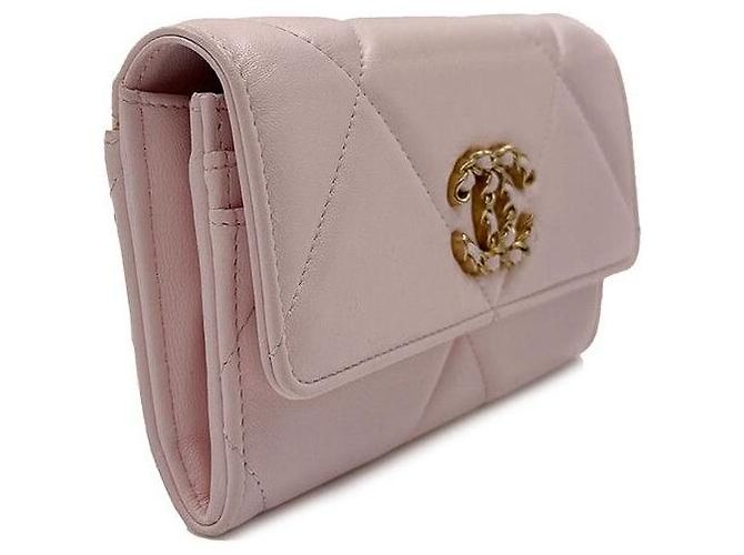Chanel Cartera larga de piel de cordero Rosa - vista 3