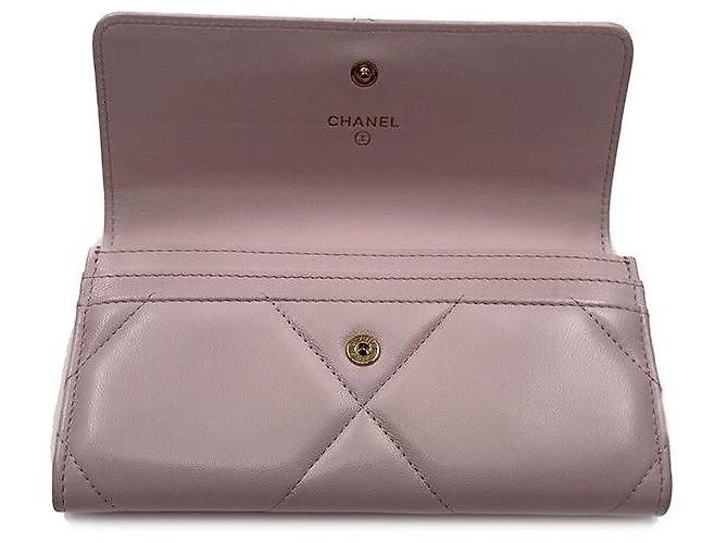 Chanel Cartera larga de piel de cordero Rosa - vista 5