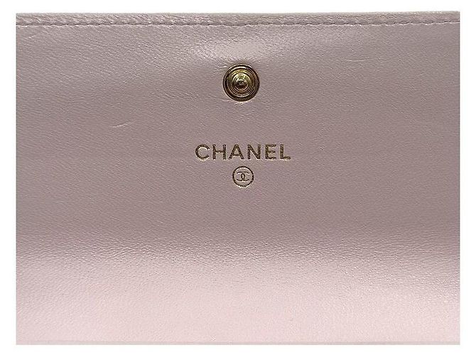 Chanel Cartera larga de piel de cordero Rosa - vista 6
