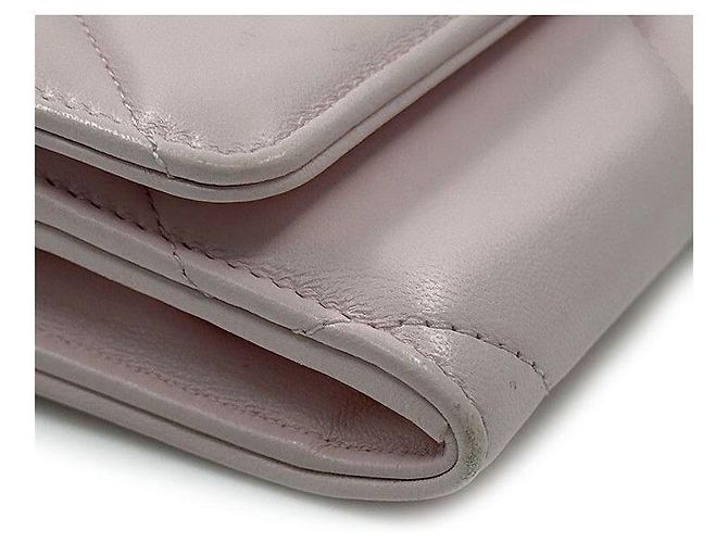 Chanel Cartera larga de piel de cordero Rosa - vista 8