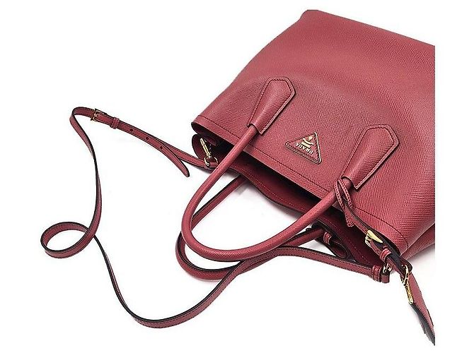 Prada Saffiano Double Bag Pink - Ansicht 5