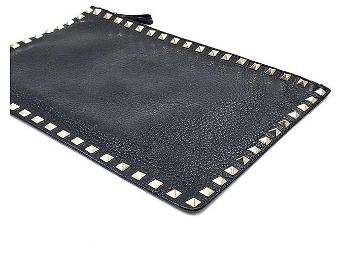 Valentino Clutch Rockstud Negro - vista 4