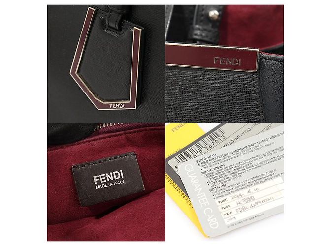 Fendi Bolso Tour Jure Mediano de Cuero Negro - vista 2