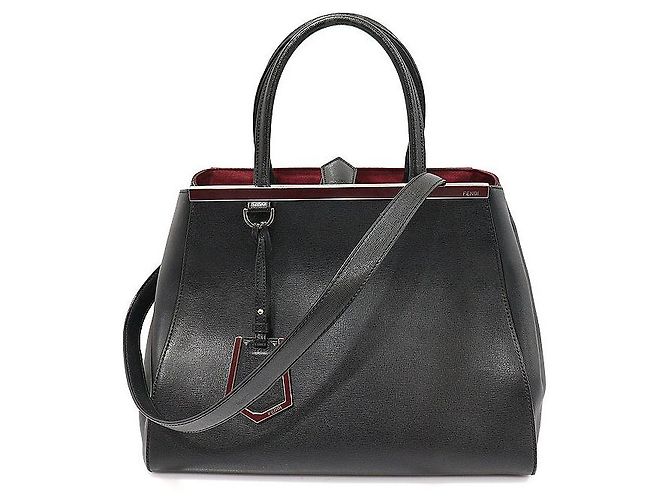 Fendi Bolso Tour Jure Mediano de Cuero Negro - vista 3