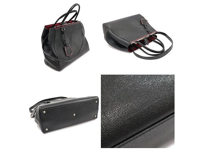 Fendi Bolso Tour Jure Mediano de Cuero Negro - vista 6