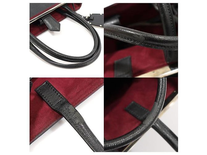 Fendi Bolso Tour Jure Mediano de Cuero Negro - vista 8