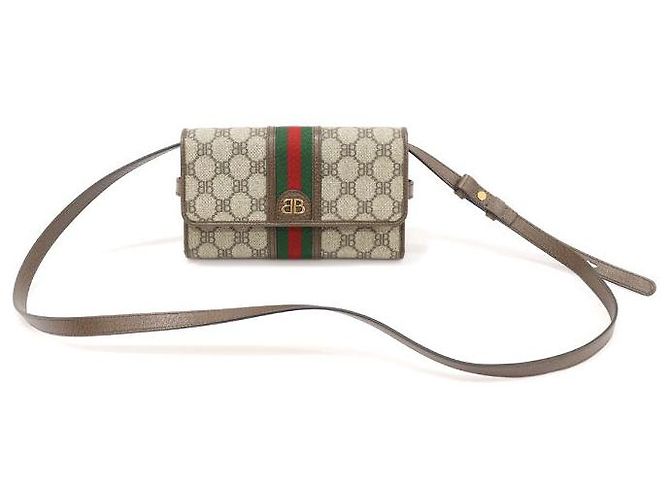Balenciaga Borsa a Spalla Gucci in Tela Marrone Hacker WEB - vista 2