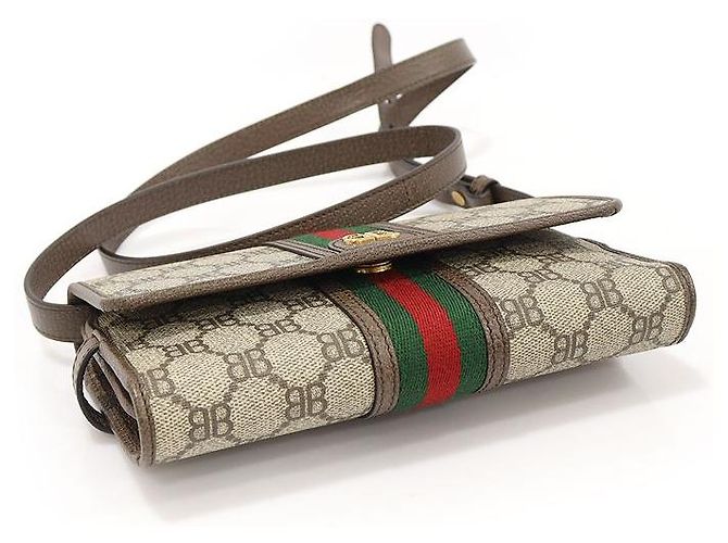 Balenciaga Borsa a Spalla Gucci in Tela Marrone Hacker WEB - vista 6