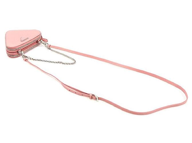 Prada Mini Bolsa Triangular Saffiano Rosa - vista 5