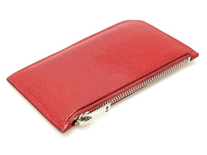 Saint Laurent Funda para tarjetas con cremallera Pragmang roja - vista 5