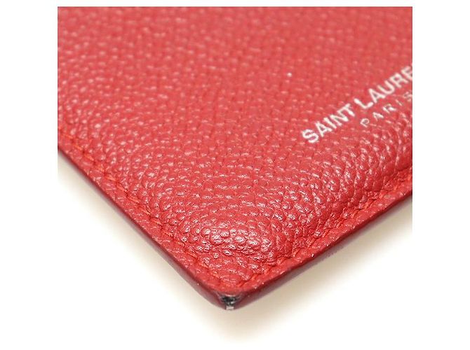 Saint Laurent Funda para tarjetas con cremallera Pragmang roja - vista 7