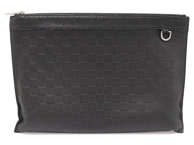 Louis Vuitton Damier Infini Leather Discovery Pochette Clutch Noir - vue 3
