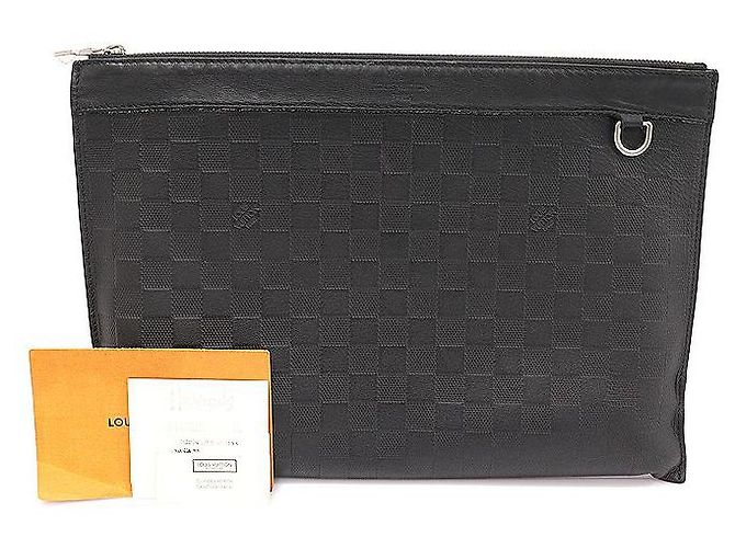 Louis Vuitton Damier Infini Leather Discovery Pochette Clutch Noir - vue 4