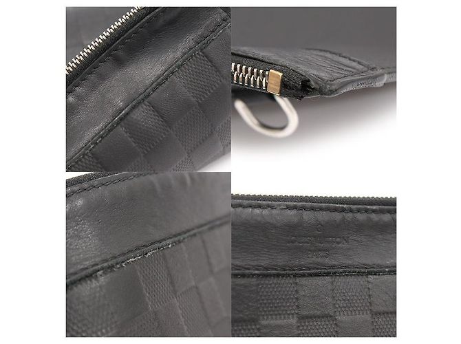 Louis Vuitton Damier Infini Leather Discovery Pochette Clutch Noir - vue 8