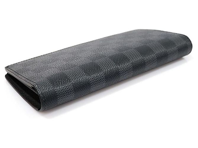 Louis Vuitton Cartera Larga Brazza en Lona Damier Graphite Castaño - vista 5