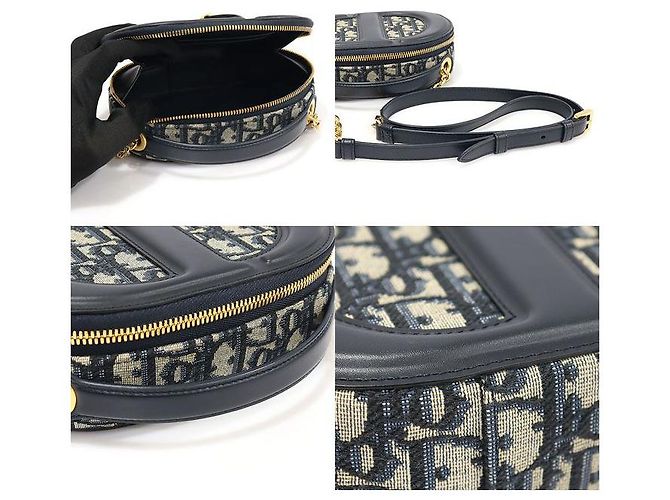 Dior Borsa Tote Ovale in Jacquard Obliquo Blu CD Signature - vista 6