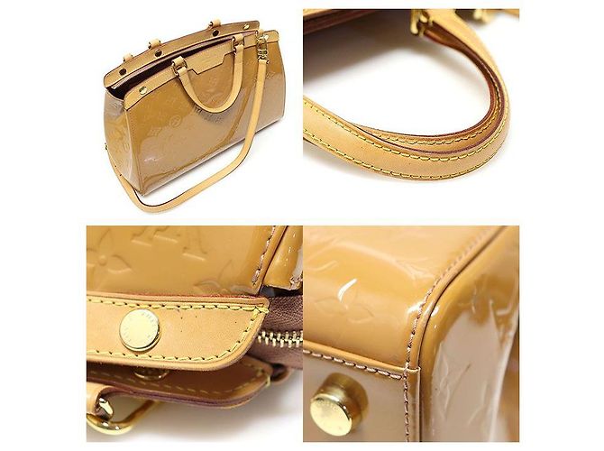 Louis Vuitton Monogram Vernis Rosa Velour Brea MM Marrone - vista 6