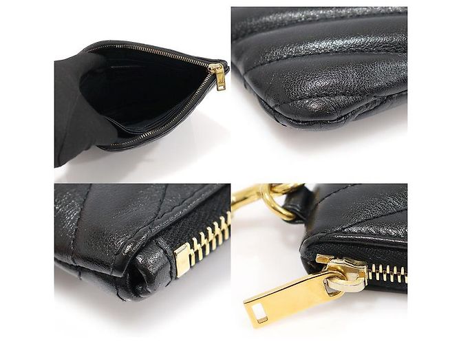 Saint Laurent Pochette a tracolla classica in matelassé nero con monogramma - vista 6