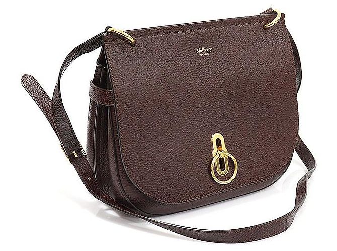 Mulberry Borsa a spalla Amberley media in pelle granata pesante Rosso - vista 3