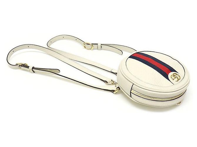 Gucci Mini Rundrucksack Ophidia GG mit Kette in Weiß - Ansicht 5