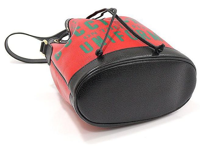 Gucci Borsa a spalla mini secchiello Ophidia in pelle rossa edizione limitata anniversario Rosso - vista 5
