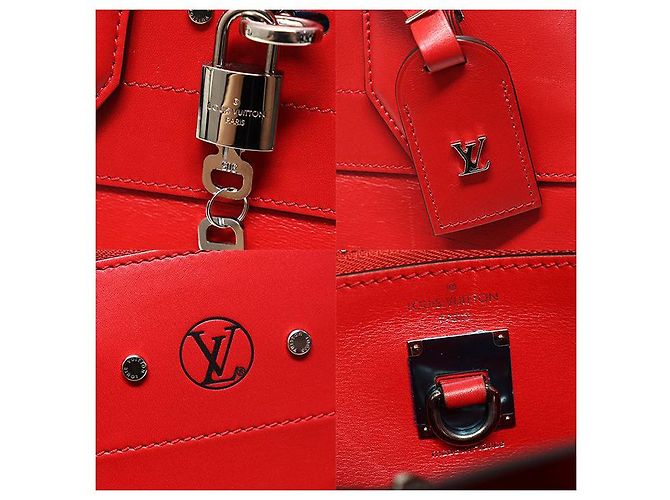 Louis Vuitton ROUGE Rosso Pelle di Vitello City Steamer PM - vista 7