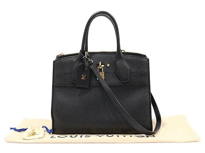 Louis Vuitton City Steamer MM in pelle di vitello grana nera Nero - vista 2