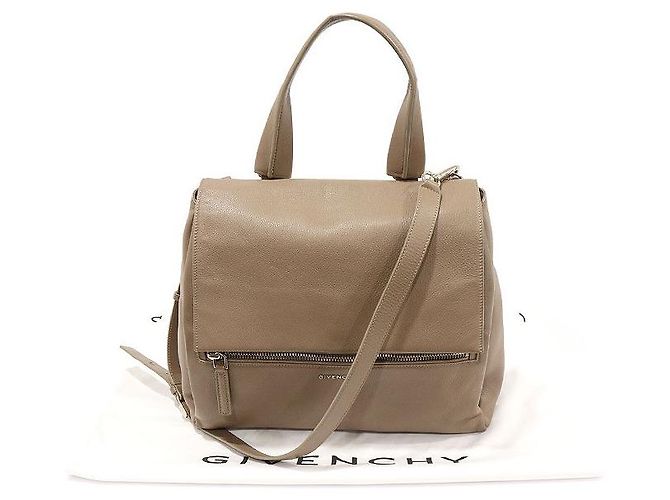 Givenchy Pandora Pure Medium in pelle di vitello marrone - vista 2