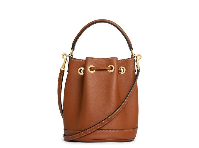 Céline Borsa Clara sottile in pelle di vitello grana tan Marrone - vista 3
