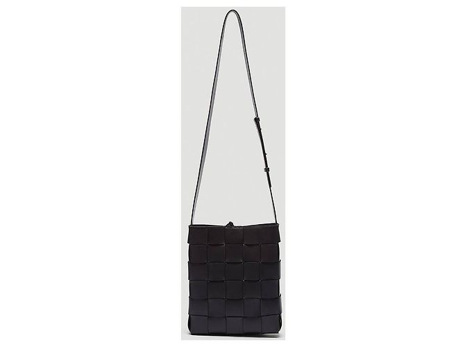 Bottega Veneta Borsa Messenger Intrecciato Cassette Nero - vista 4