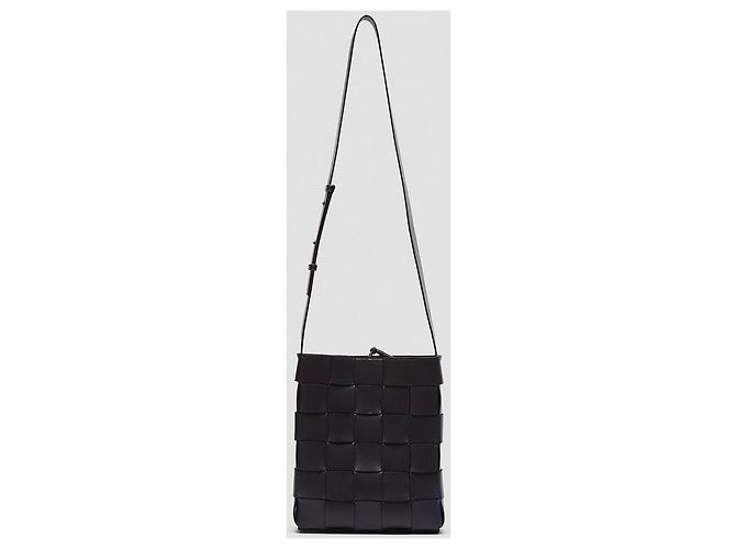 Bottega Veneta Borsa Messenger Intrecciato Cassette Nero - vista 6