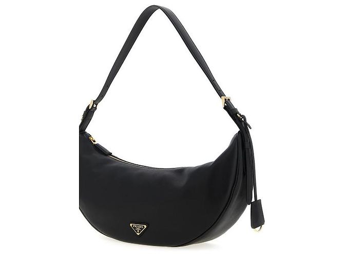 Prada Reedition Dumurun Große Leder Schultertasche Schwarz - Ansicht 6